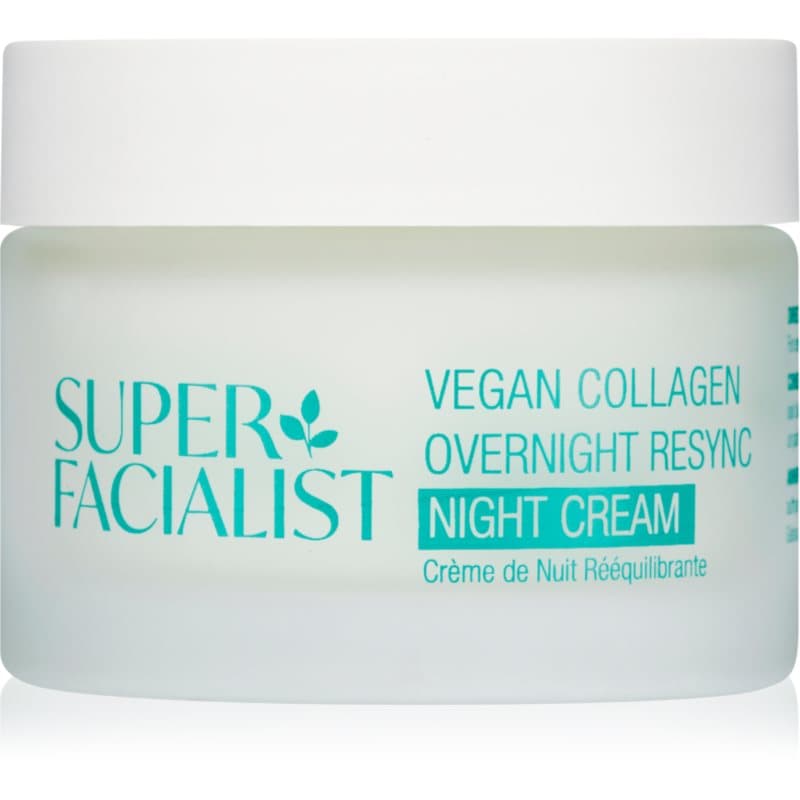 Super Facialist Vegan Collagen Gladmakende Nachtcrème met Collageen 50 ml