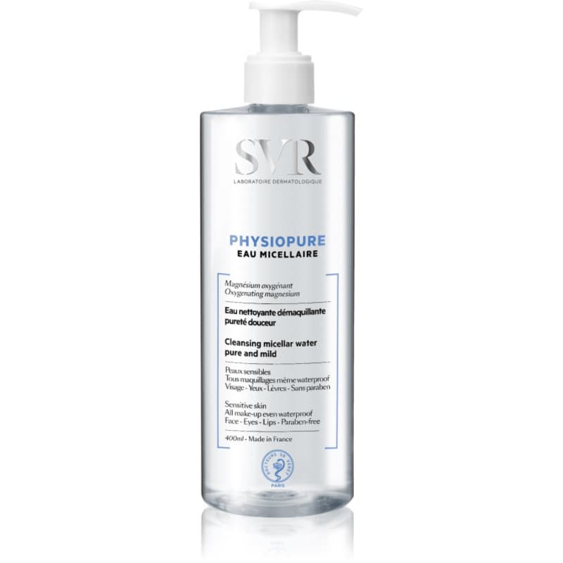 SVR Physiopure Eu Micellaire Mild Reinigend Micellair Water voor Gezicht en Oogcontouren 400 ml