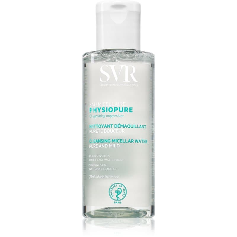 SVR Physiopure Eu Micellaire Mild Reinigend Micellair Water voor Gezicht en Oogcontouren 75 ml