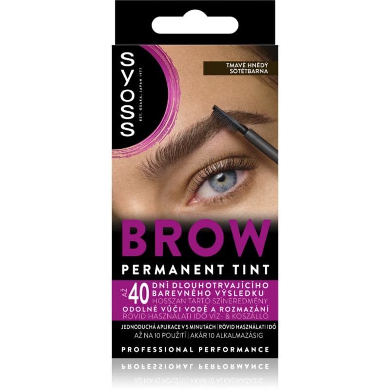 Syoss Brow Tint Wenkbrauwverf Tint Dark Brown 10 ml