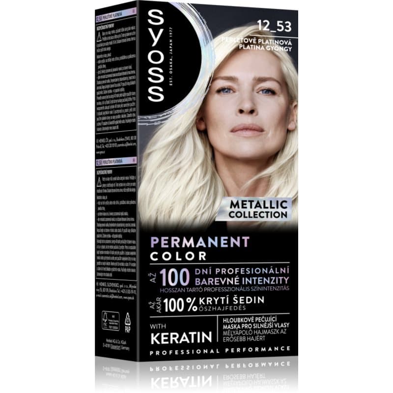 Syoss Color Metallic Collection Pernamente Haarkleuring Tint 12_53 Platinum Pearl 1 st