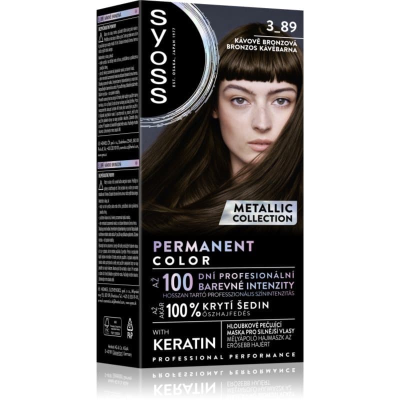 Syoss Color Metallic Collection Pernamente Haarkleuring Tint 3-89 Bronze Coffee 1 st