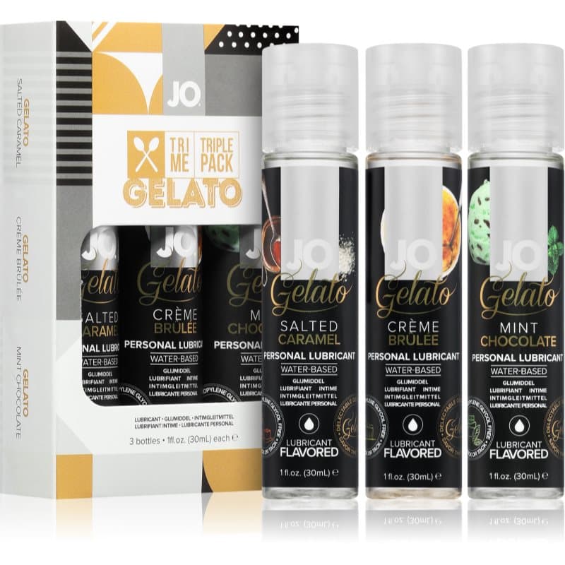 System JO Tri-Me Triple Pack Gelato glijmiddelset met een smaakje
