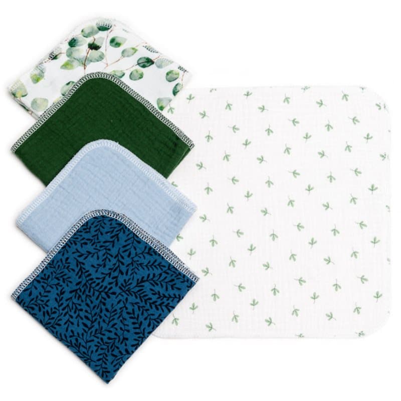 T-TOMI BIO Muslin Napkins doekjes 25 x 25 cm Boy 5 st