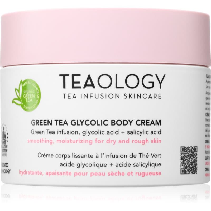 Teaology Green Tea Glycolic Body Cream Hydraterende Bodycrème met Glad makende Effect 260 ml