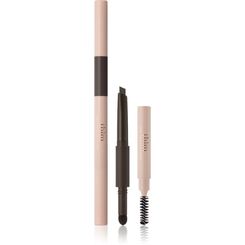 thim Artist Touch Brow Duo dubbelzijdig wenkbrauwpotlood met Borstel Tint 03 Black Brown 0.6 g