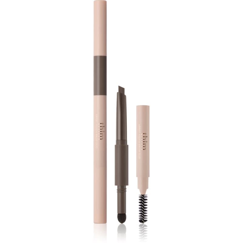 thim Artist Touch Brow Duo dubbelzijdig wenkbrauwpotlood met Borstel Tint 02 Natural Brown 0.6 g