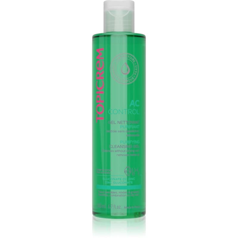 Topicrem AC Purifying Cleansing Gel Dieptereinigings Gel voor Vette en Gevoelige Huid 200 ml