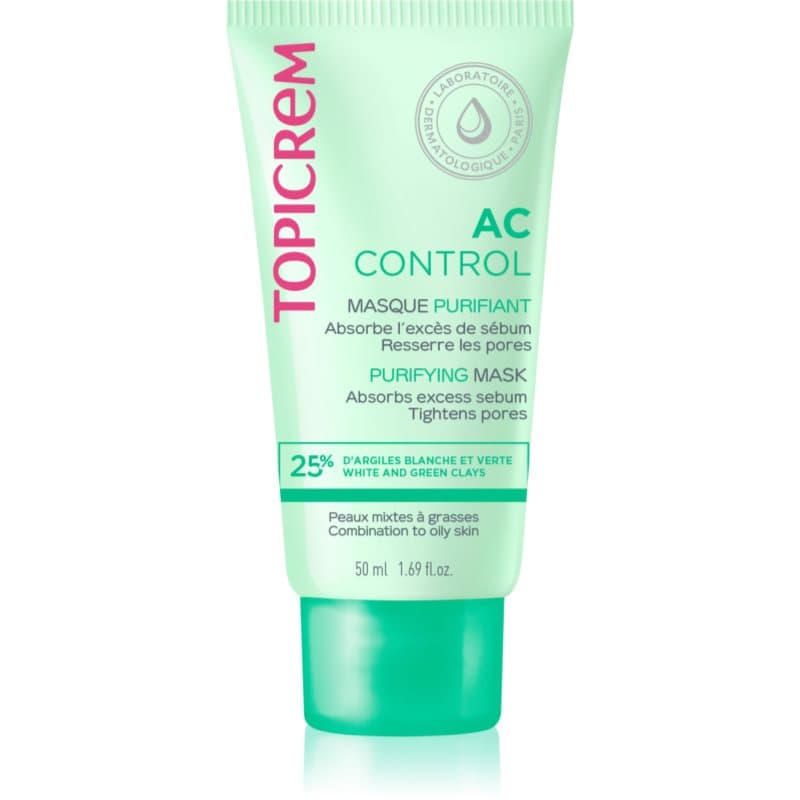 Topicrem AC Purifying Mask Dieptereinigende Masker voor Gemengde en Vette Huid 50 ml