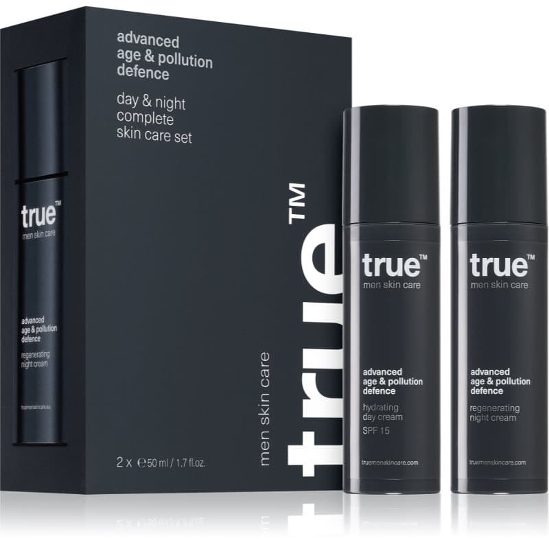 true men skin care Day & night complete skin care set Set voor Gezichtsverzorging dag en nacht voor Mannen