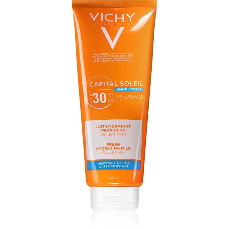 Vichy Capital Soleil Beach Protect Beschermende Hydraterende Melk voor het Gezicht en Lichaam SPF 30 300 ml