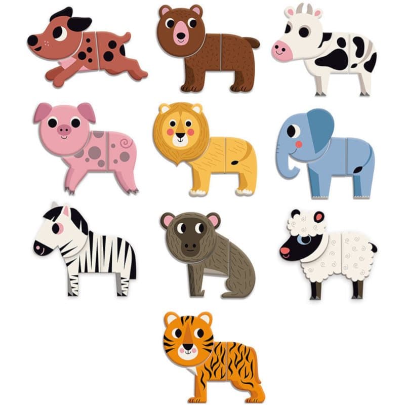 Vilac Funny Animal Magnets magneetjes van hout 2y+ 30 st