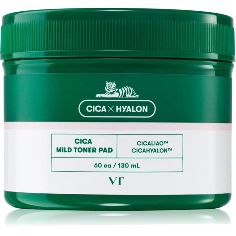 VT Cosmetics Cica Mild Toner Pad Exfolierende Pads met kalmerend effect 60 st