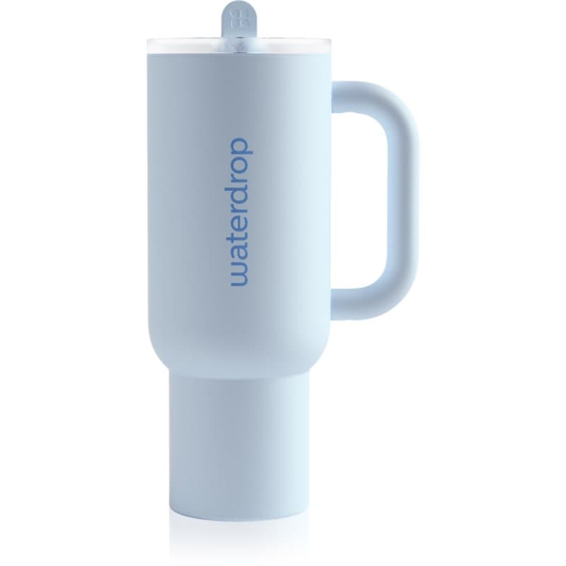 Waterdrop Explorer Tumbler roestvrijstalen tumbler met rietje (limited edition) Ice Blue 1100 ml