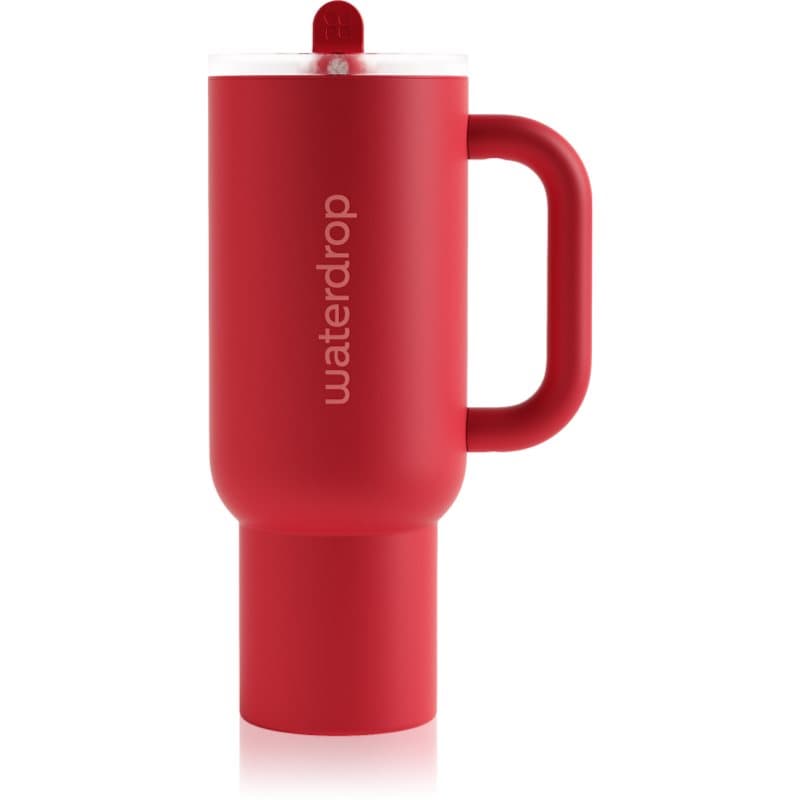 Waterdrop Explorer Tumbler roestvrijstalen tumbler met rietje (limited edition) Deep Red 1100 ml