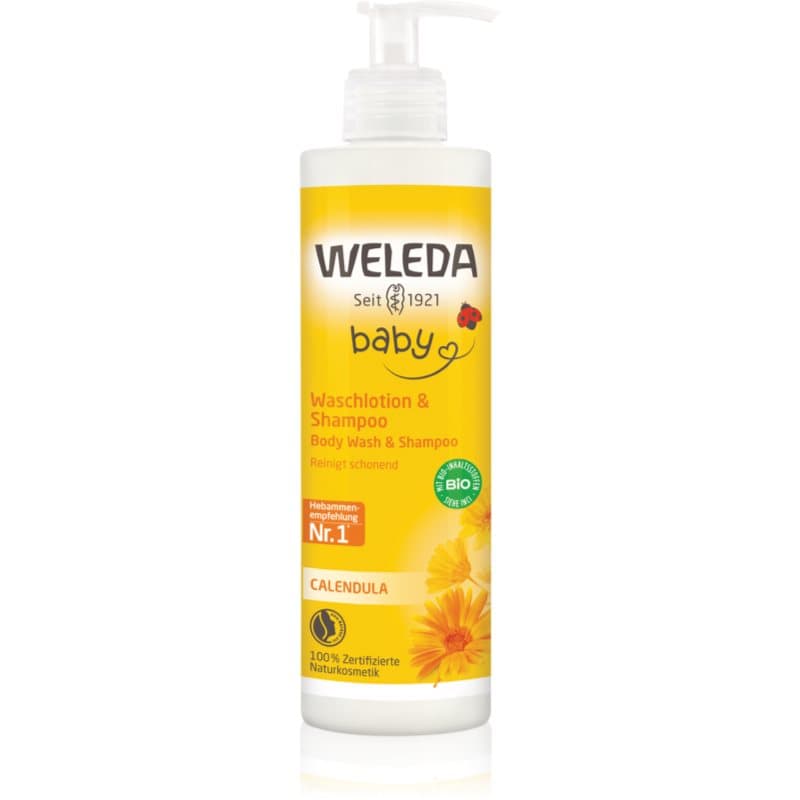 Weleda Baby Shampoo en Wasgel 2in1 voor Kinderen Calendula officinalis 400 ml
