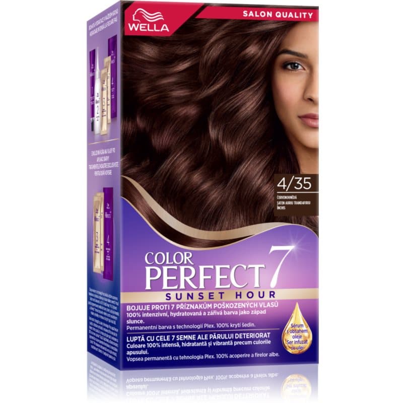 Wella Color Perfect Sunset Hour Haarkleuring 4/35 Reddish Brown 1 st