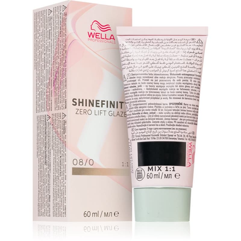 Wella Professionals Shinefinity Zero Lift Glaze demi-permanente haarkleuring Tint 08/0 - Natural Latte 60 ml