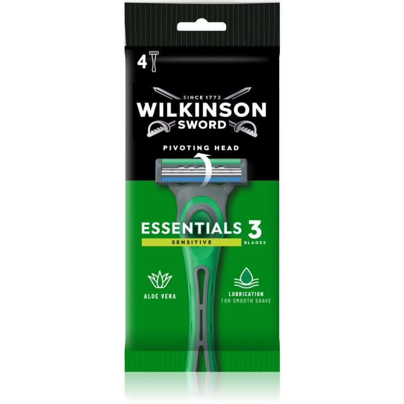Wilkinson Sword Essentials 3 Sensitive Wegwerp Scheermessen 4 st