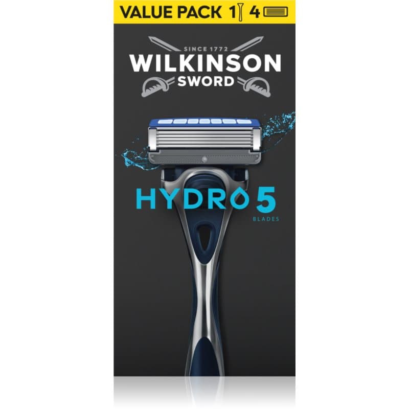 Wilkinson Sword Hydro5 Scheerapparaat + Vervangbare Scheermesjes 4st.