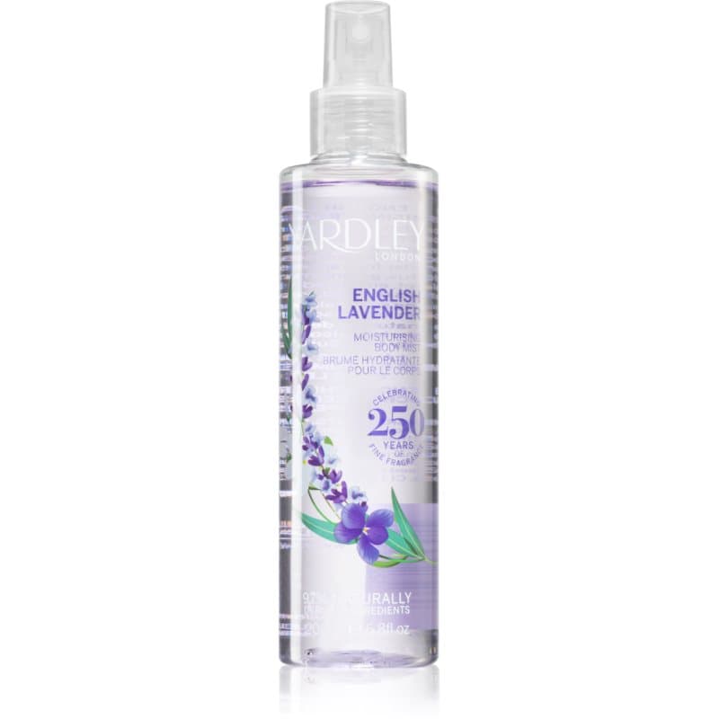Yardley English Lavender Hydraterende Body Spray voor Vrouwen 200 ml