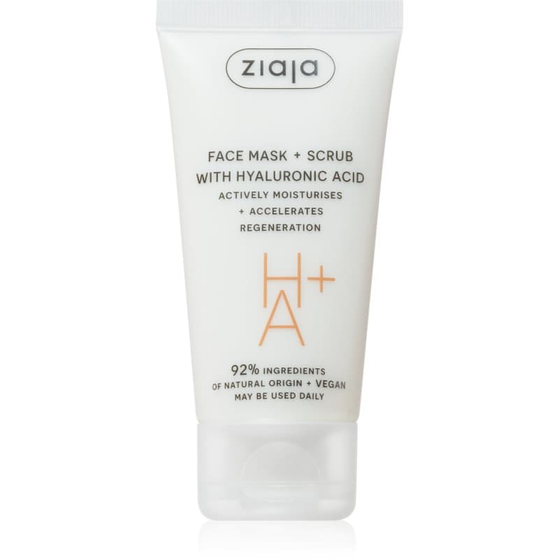 Ziaja Face Mask + Scrub with Hyaluronic Acid Peeling Masker 55 ml