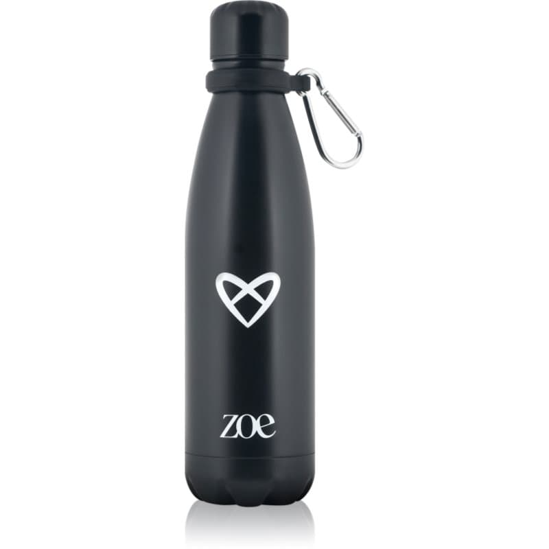 ZOE Heart Logo Stainless Steel Bottle roestvrijstalen drinkfles kleur Black 500 ml