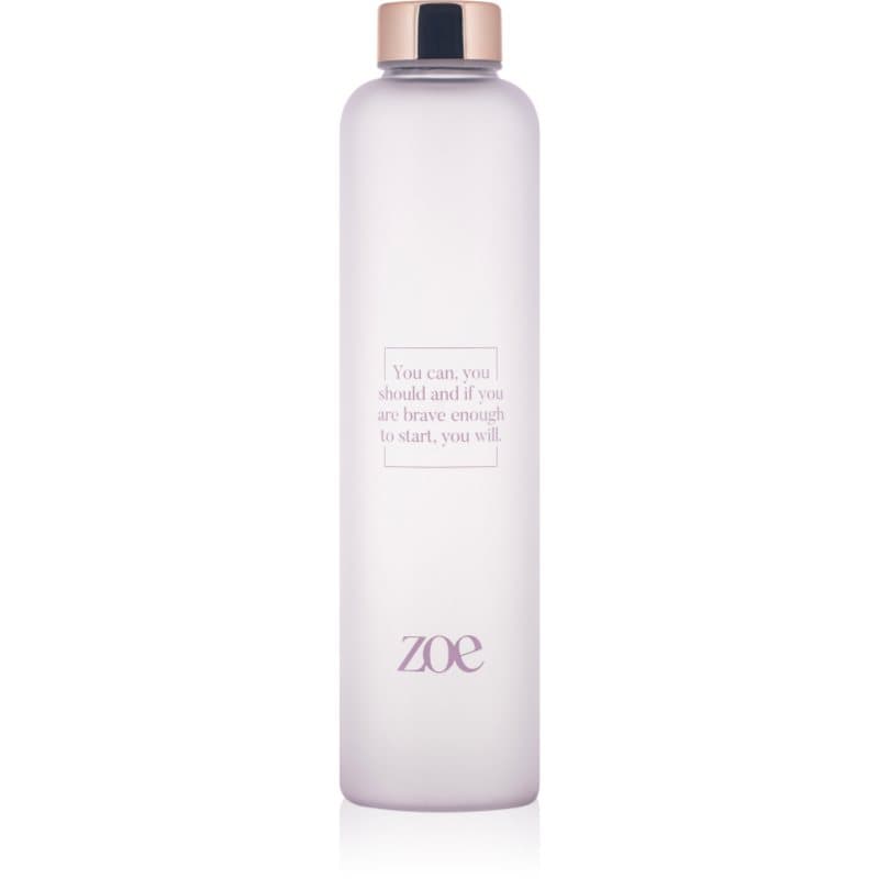ZOE Quote Glass Bottle glazen waterfles kleur Purple 750 ml