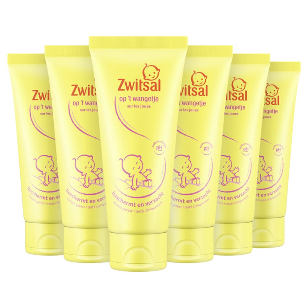 6x Zwitsal Gezichtscrème Op 't Wangetje 100 ml