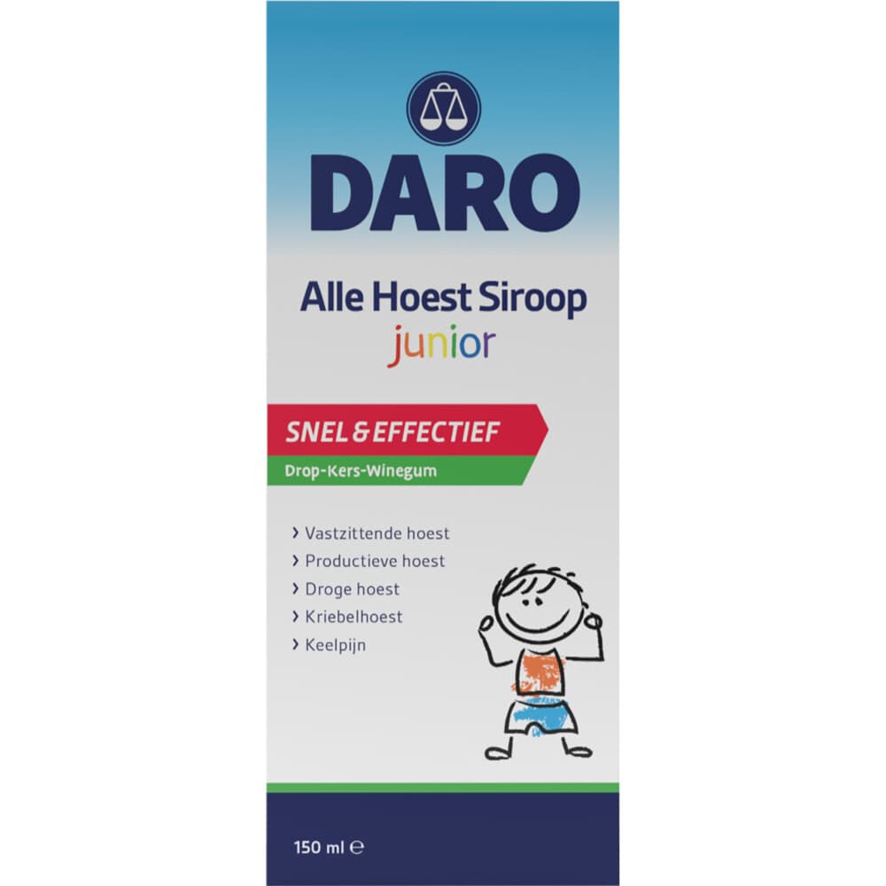 6x Daro Alle Hoest Siroop Junior 150 ml