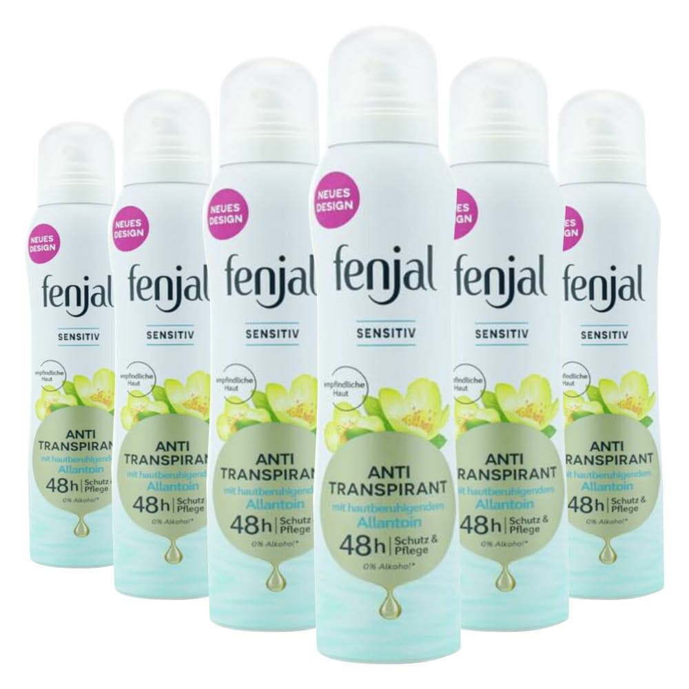 6x Fenjal Deodorant Spray Sensitive 150 ml