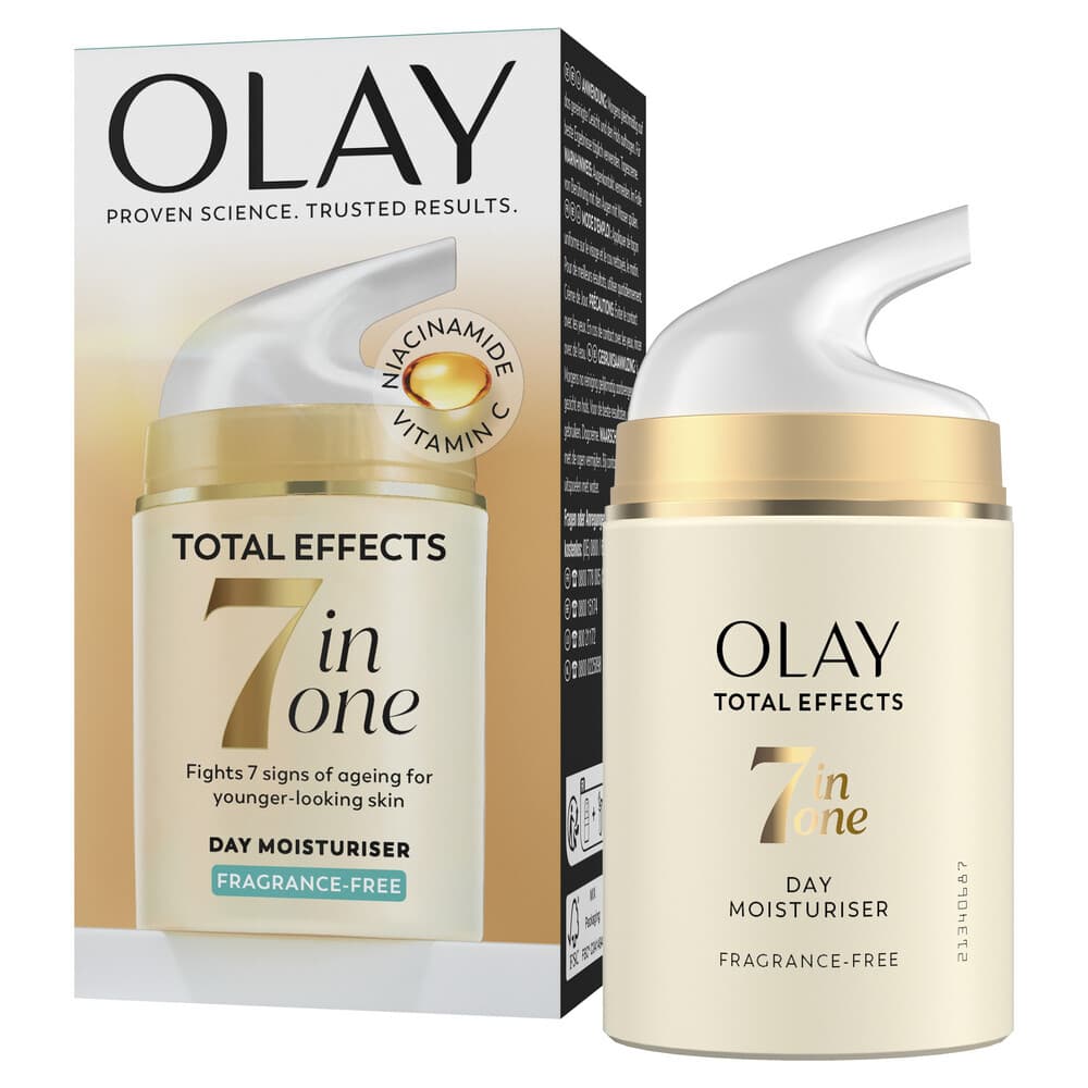 4x Olay Total Effects 7-in-1 Hydraterende Dagcrème Parfumvrij 50 ml