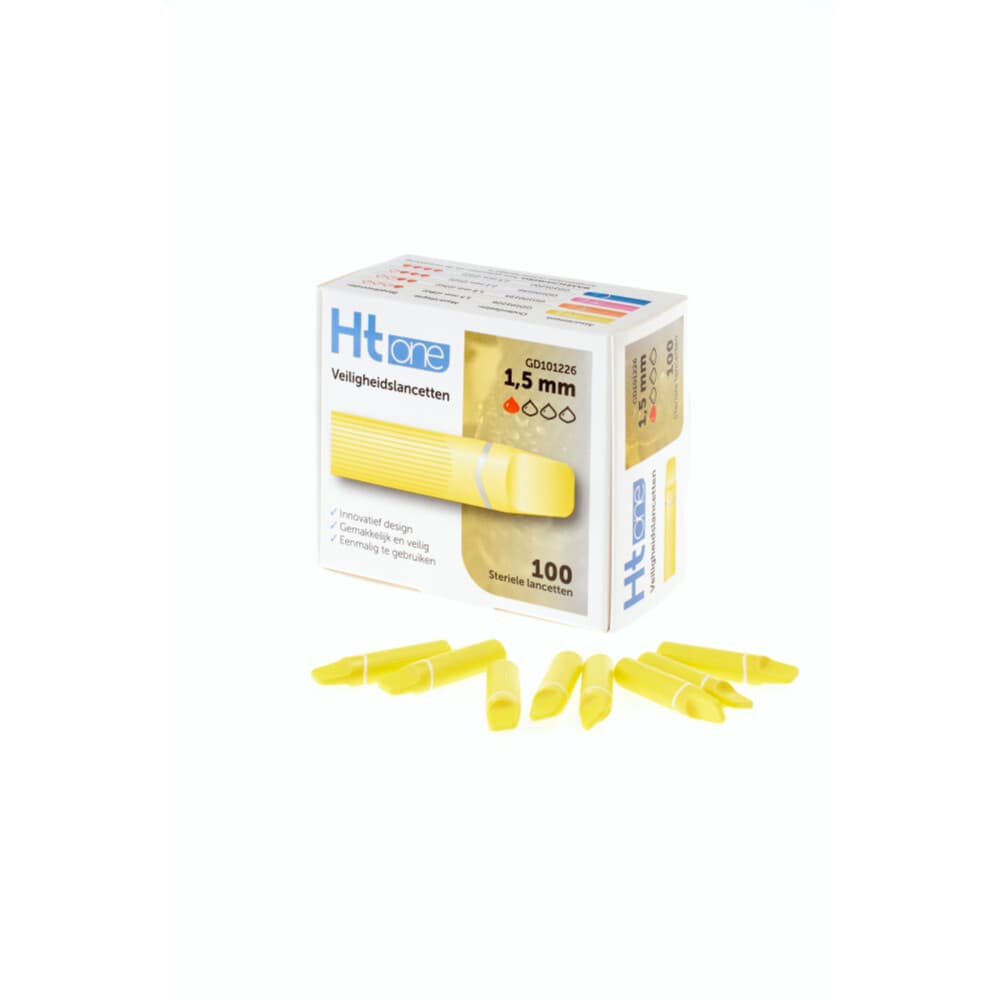 HT One Veiligheidslancet 1,5mm 100 stuks