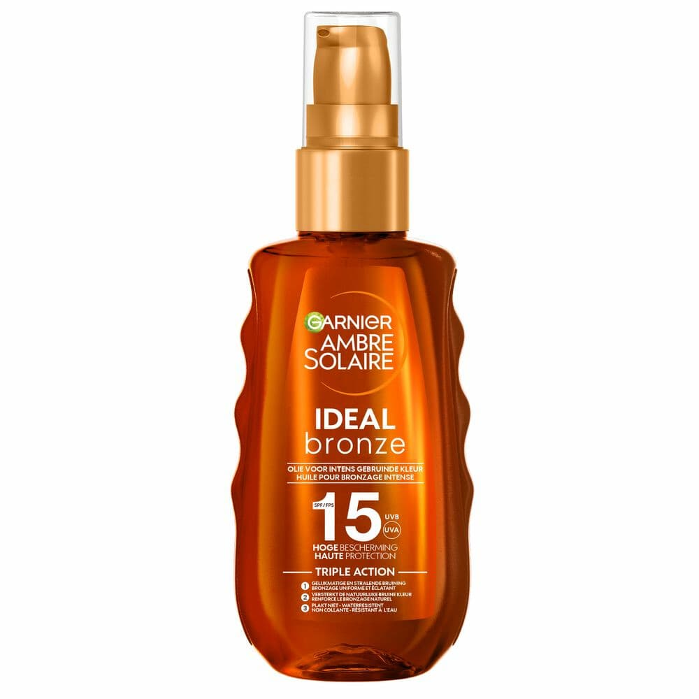 1+1 gratis: Garnier Ambre Solaire Ideal Bronze Beschermende Zonneolie SPF 15 150 ml
