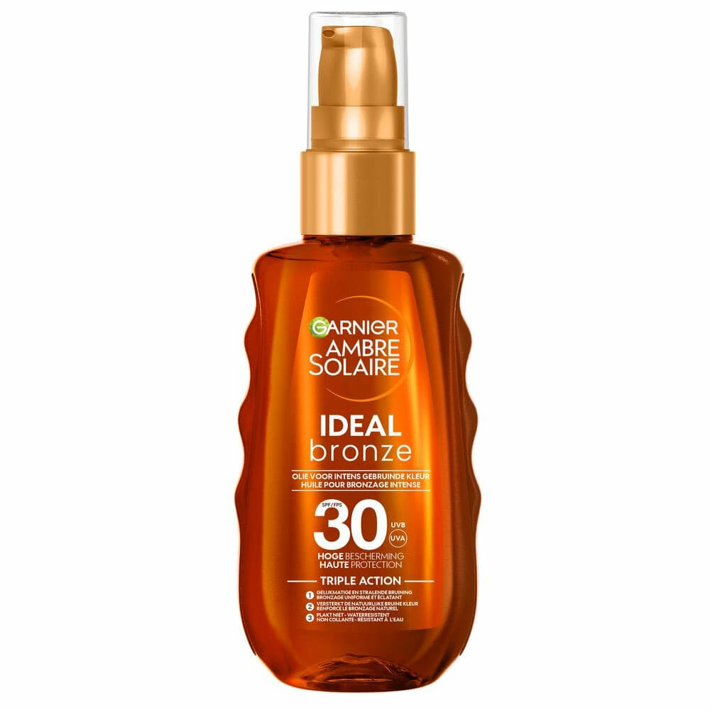 1+1 gratis: Garnier Ambre Solaire Ideal Bronze Beschermende Zonneolie SPF 30 150 ml