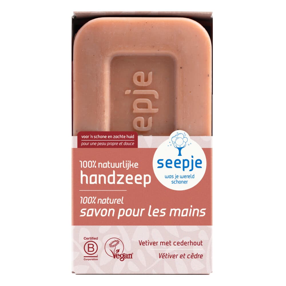 12x Seepje Vaste Handzeep Vetiver met Cederhout 120 gr