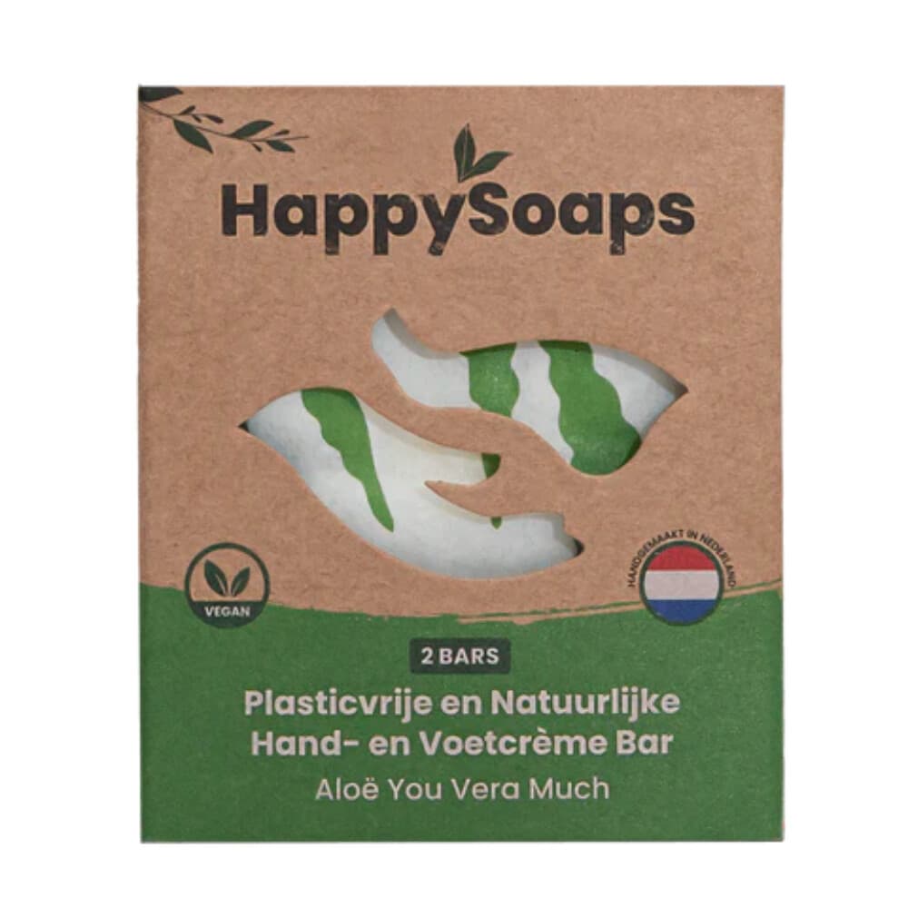 HappySoaps Hand- en Voetcrème Bar Aloë You Vera Much 40 gr