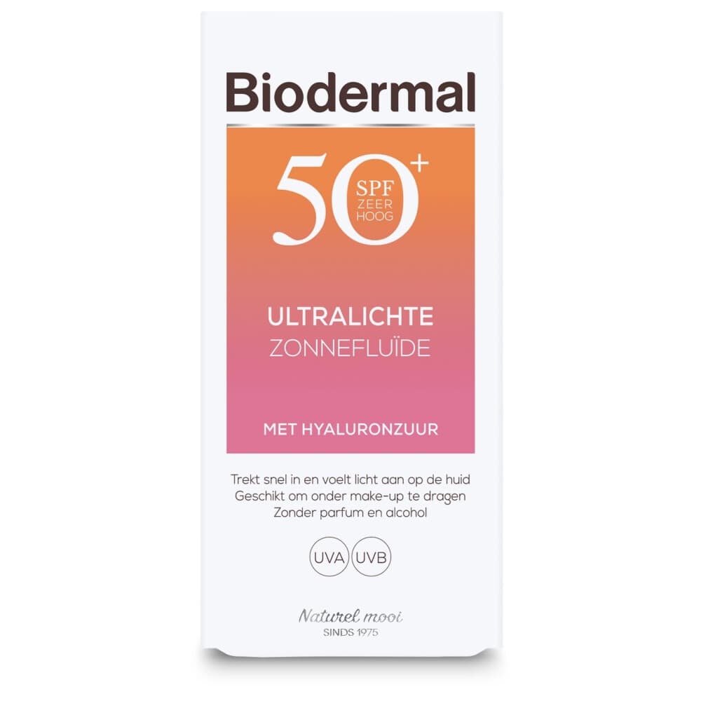 1+1 gratis: Biodermal Ultralichte Zonnefluide SPF 50+ 40 ml