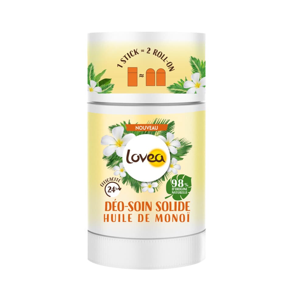 2e halve prijs: Lovea Solid Deodorant Tahiti Monoi 50 gr
