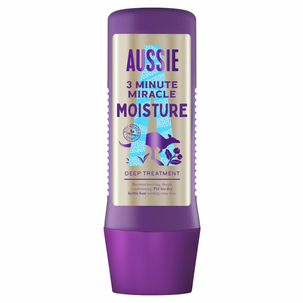 1+1 gratis: Aussie Haarmasker 3 Minute Miracle Moisture Intensieve Vegan Haarverzorging 225 ml