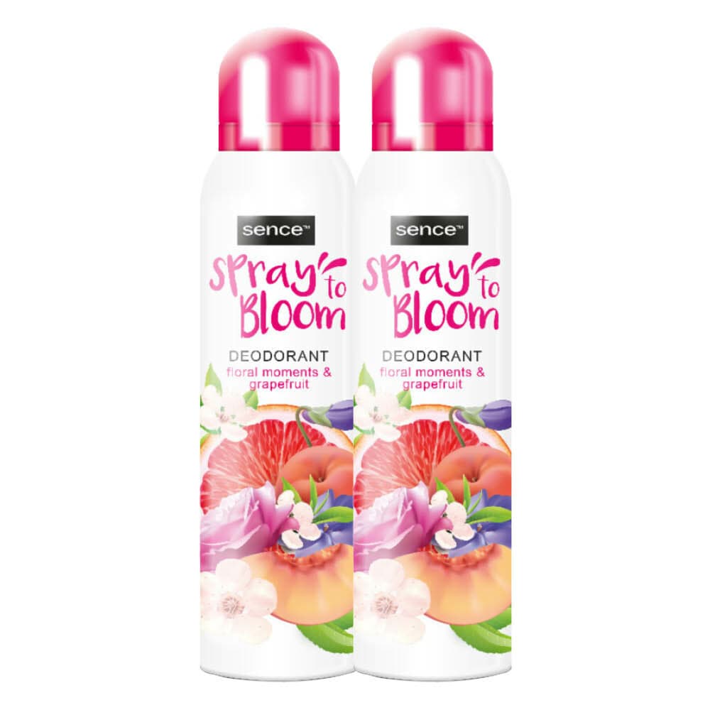 2x Sence Deodorant Floral & Grapefruit 150 ml