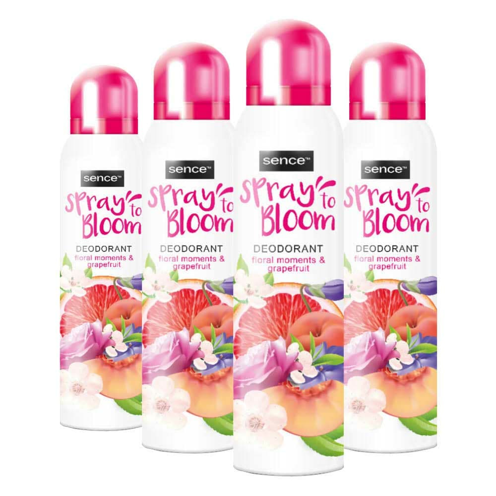 4x Sence Deodorant Floral & Grapefruit 150 ml