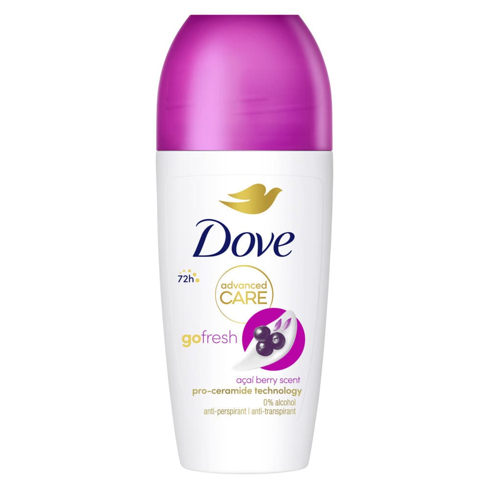 2+2 gratis: Dove Deodorant Roller Go Fresh Açai Berry 50 ml