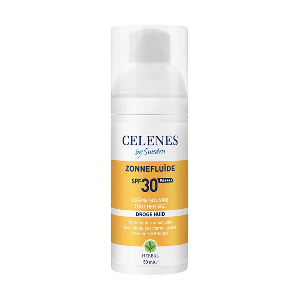 2x Celenes Herbal Dry Touch Zonnefluïde SPF 30 Alle Huidtypes 50 ml