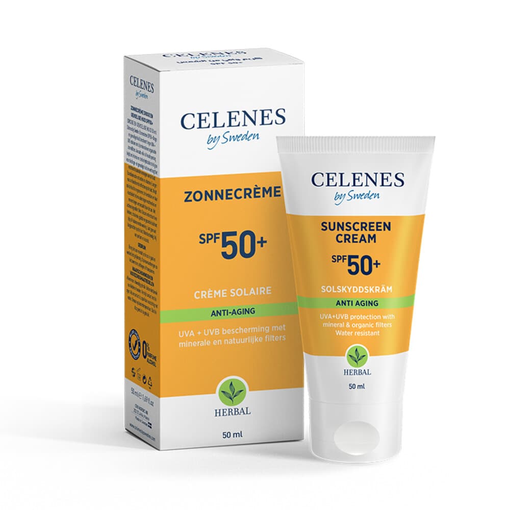 2x Celenes Herbal Zonnebrandcreme SPF 50+ Anti Aging 50 ml