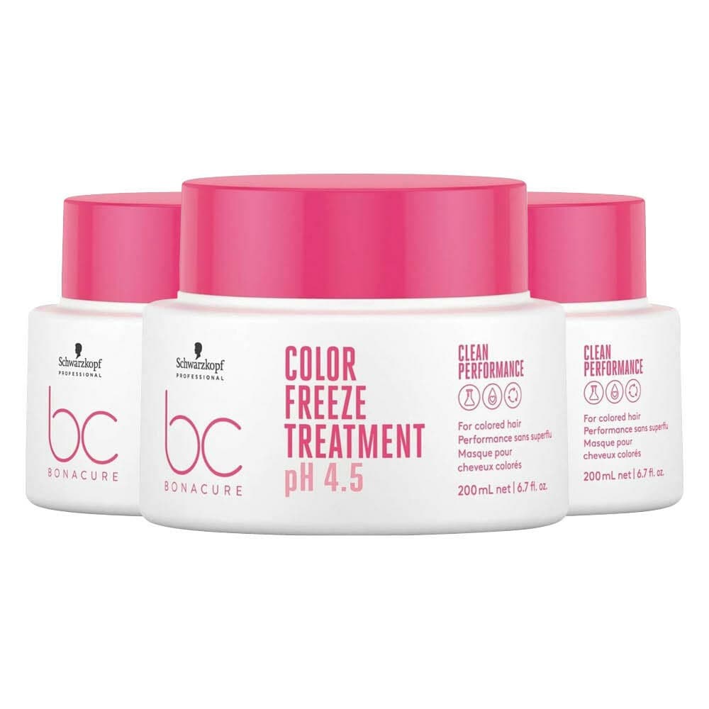 3x Schwarzkopf Professional Bonacure Color Freeze Haarmasker 200 ml