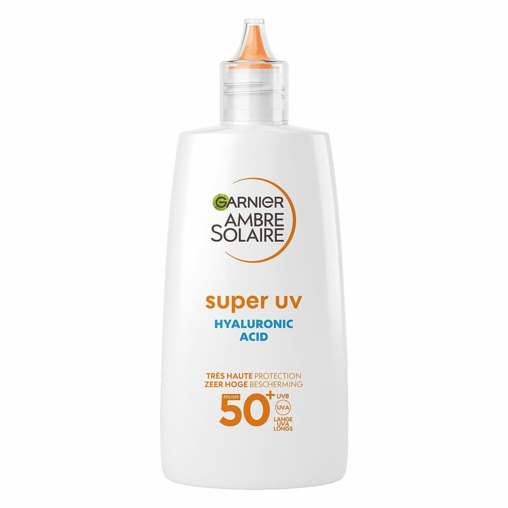 1+1 gratis: Garnier Ambre Solaire Face Super UV Hyaluronzuur Hydraterende Fluid SPF 50+ 40 ml