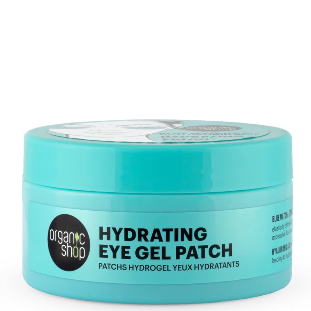 1+1 gratis: Organic Shop Eye Gel Patch Blue matcha & Hyaluronic Acid 60 pcs