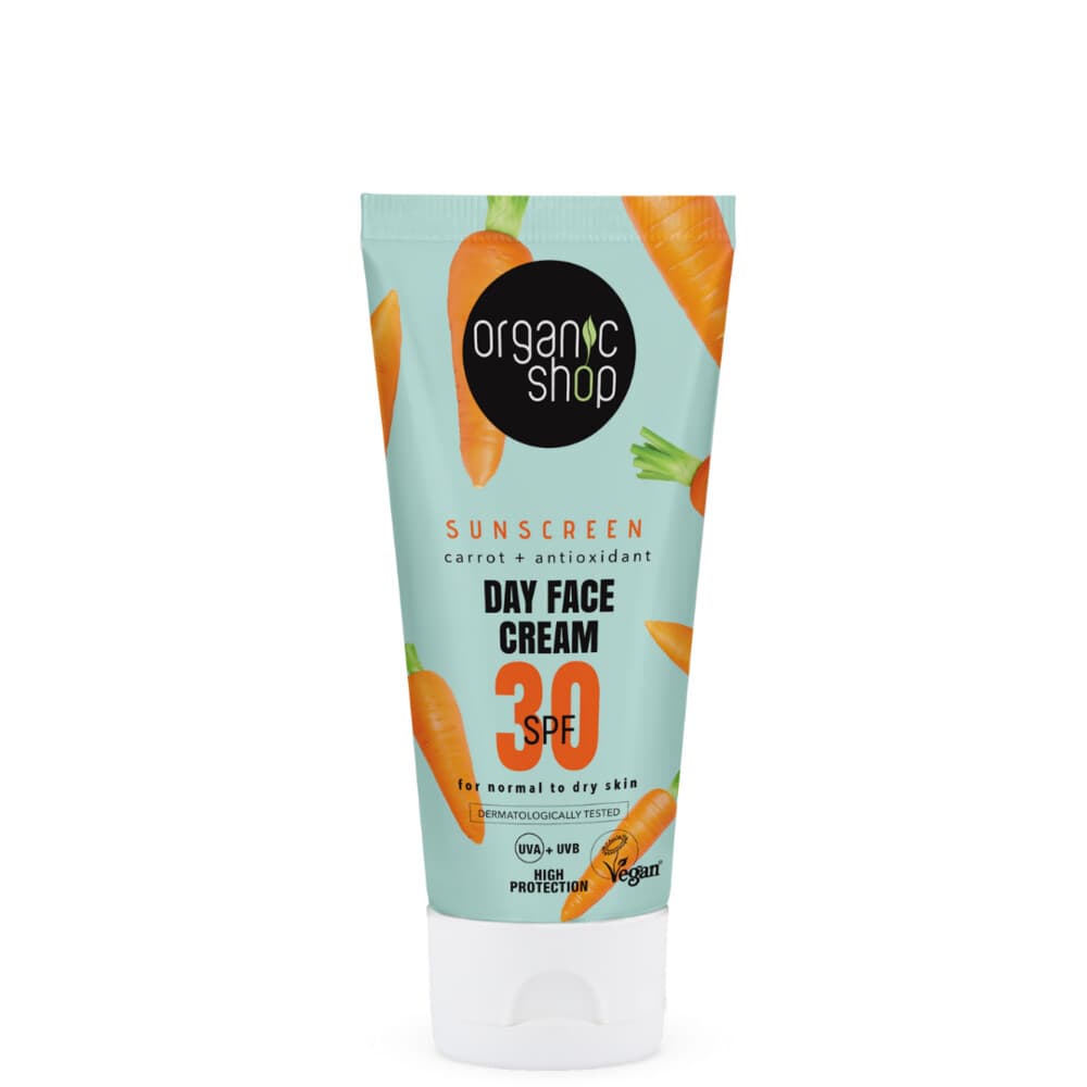 1+1 gratis: Organic Shop Zonnebrandcréme Gezicht SPF 30 Normale huid 50 ml