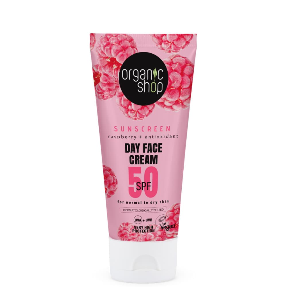 1+1 gratis: Organic Shop Zonnebrandcréme Gezicht SPF 50 Normale huid 50 ml